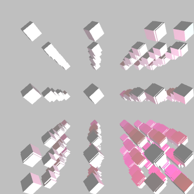 cubes and 3 color lights